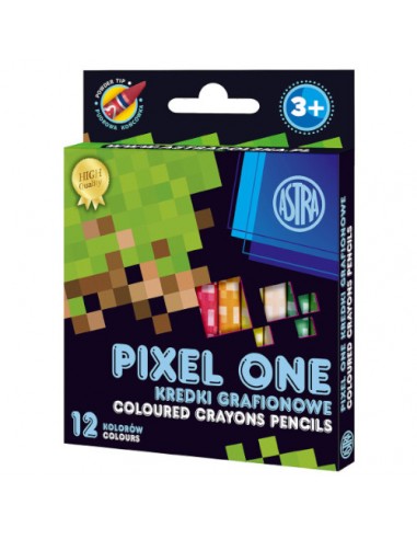 Kredki grafionowe świecowe Pixel One 12 kolorów