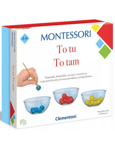 Gra - nauka TO TUTAJ, TO TAM  Montessori 3 - 6 lat