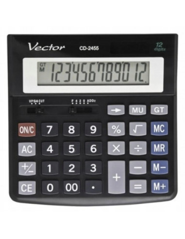 Kalkulator VECTOR CD-2455 15,5x16 cm podstawowy+