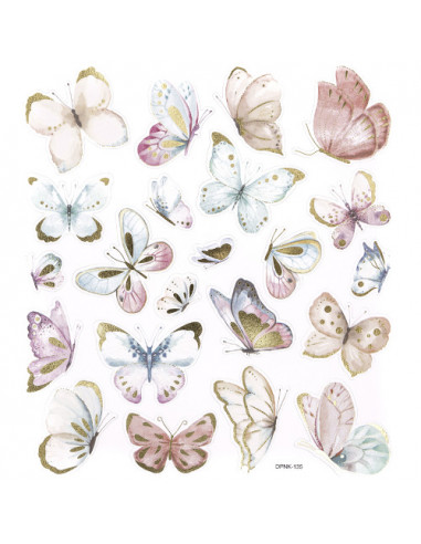 Naklejki- Boho Butterflies, 22 szt. Motyle