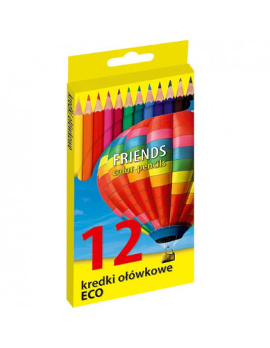Kredki ołówkowe UNIONL eko 12 kolorów