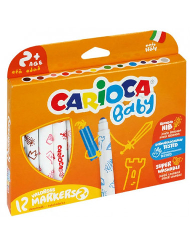Pisaki dla dzieci Carioca grube "Super Baby" 12 kolorów