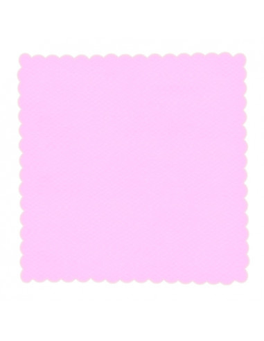Serwetki ząbkowane 15x15 różowa