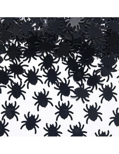 Konfetti Pająki, czarne 1,2x1,2 cm, 15g