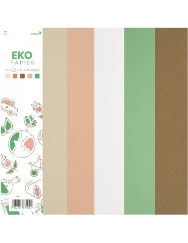 Zestaw papierów kolorowych Eko A4 25szt