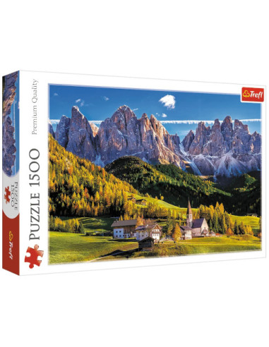 Puzzle "1500" Dolina Val di Funes, Dolomity Trefl