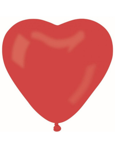 Balony CR serca czerwone pastel 50szt