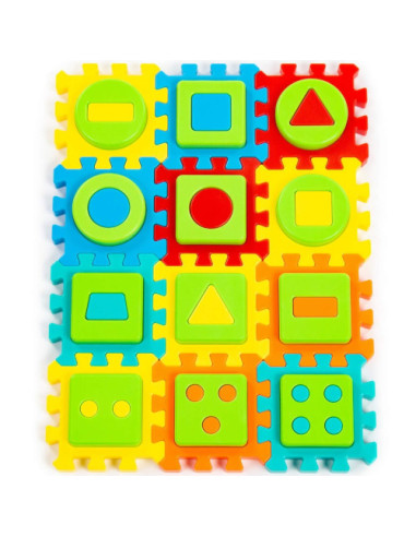 Puzzle edukacyjne 24el. plastikowe sorter kształty