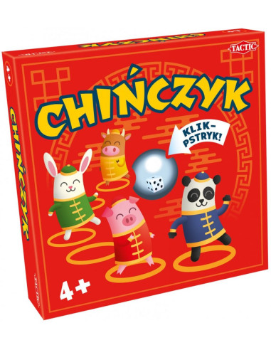 Gra edukacyjna Chińczyk deluxe z klikaną kostką TACTIC