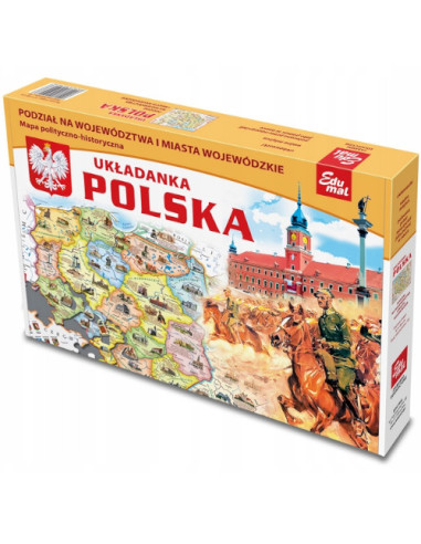 Zabawka układanka puzzle Mapa Polski