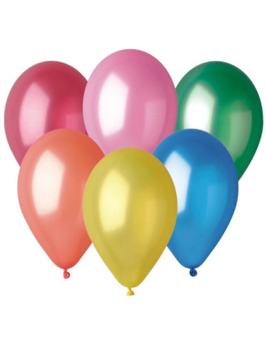 Balony metaliczne zestaw kolorowe błyszczące klasyczne 12", 100szt.