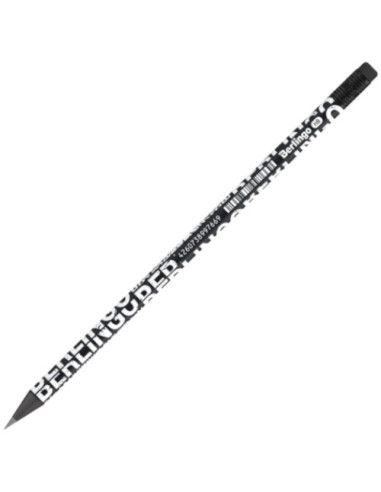 Ołówek HB czarne drewno z gumką Berlingo Monochrom
