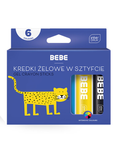 Kredki żelowe wykręcane w sztyfcie 6x10g BBI Kids