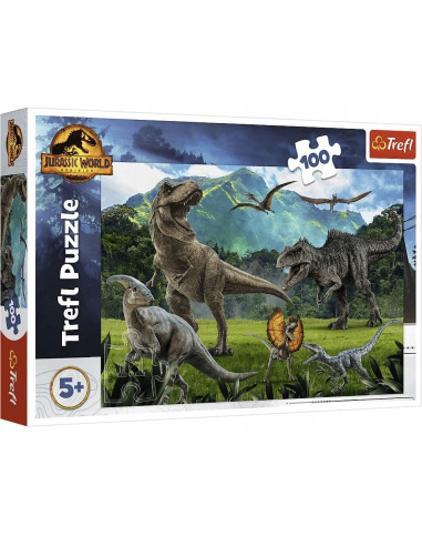Puzzle 100 Park Jurajski dinozaury Trefl