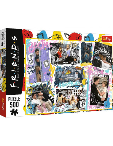 Puzzle 500 serial Przyjaciele kolaż Friends Trefl