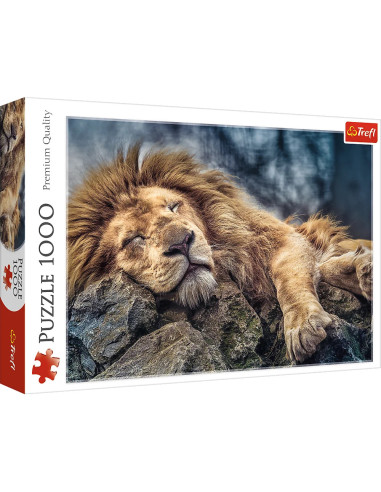 Puzzle tradycyjne zwierzęta 1000 Śpiący lew Trefl