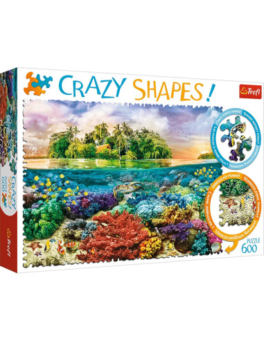 Puzzle 600 Crazy Shapes Tropikalna wyspa Trefl