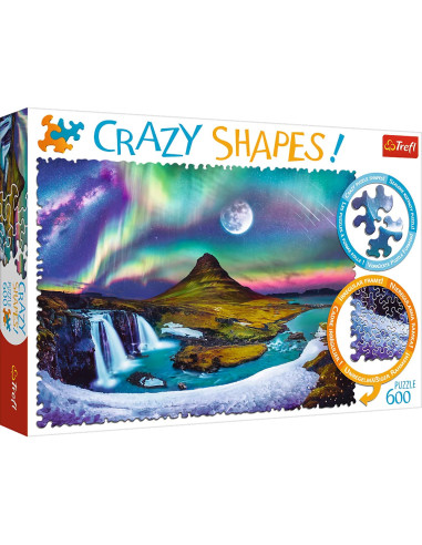 Puzzle 600 Crazy Shapes Zorza nad Islandią