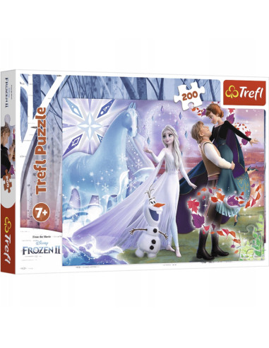 Puzzle 200 Magiczny świat sióstr Frozen 2 Kraina lodu Trefl