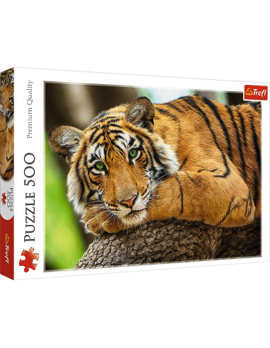 Puzzle tradycyjne zwierzęta 500 Portret tygrysa Trefl