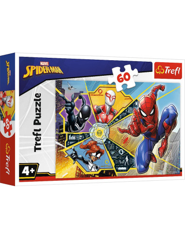 Puzzle tradycyjne 60 W sieci Spiderman Trefl