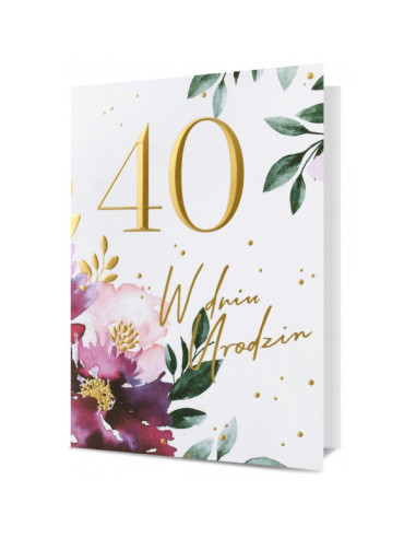 Karnet kartka urodzinowa 40-ste urodziny