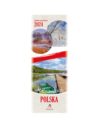 Kalendarz pocztówkowy ścienny POLSKA widokowy 2024
