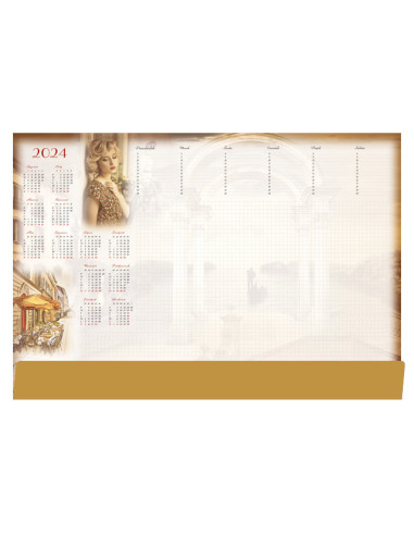 Kalendarz biurkowy Planer B3 z listwą 2024 Kobieta