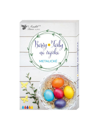 Zestaw do ozdabiania jajek- metaliczny 5kol. pisanki błyszczące świąta Wielkanoc