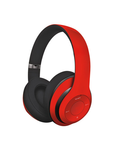 Słuchawki Freestyle Bluetooth mikrofon czerwone bezprzewodowe
