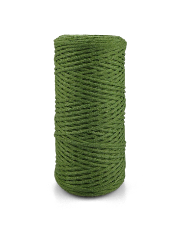 Sznurek do makramy bawełniany skręcany kiwi zielony 2mm 150m WeBa