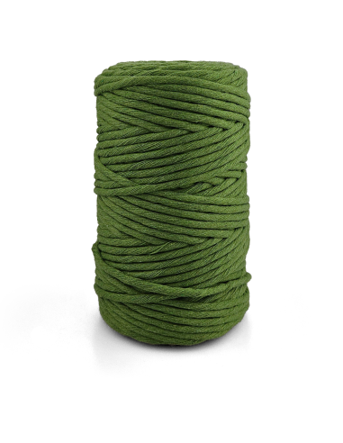 Sznurek bawełniany 5mm skręcany do makramy kiwi zielony WeBa