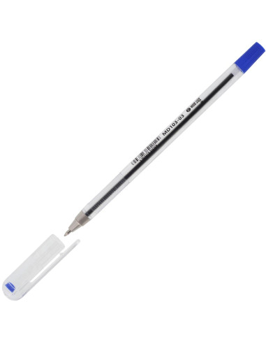 Długopis na skuwkę plastikowy 0,7 mm niebieski MemoBe