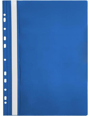 Skoroszyt A4 plastikowy z zawieszką niebieski wpinany do segregatora