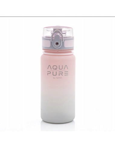 Bidon butelka Aqua Pure Astra 400ml pink/grey