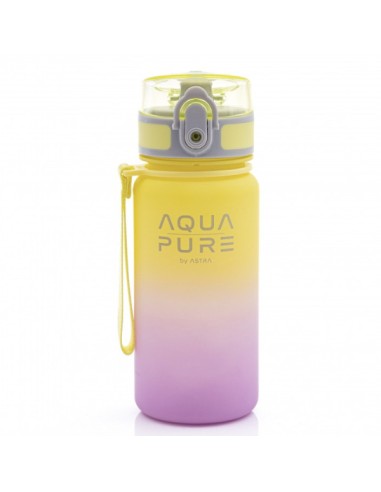 Bidon butelka Aqua Pure Astra 400ml yellow/lavende