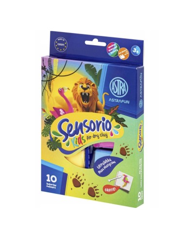 Masa piankowa plastyczna Dżungla 10 kolorów Sensorio Kids Astra