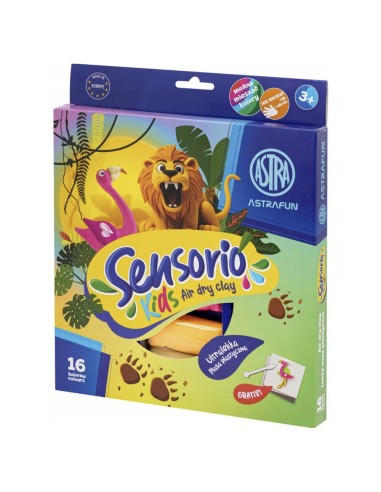 Masa piankowa plastyczna Dżungla 16 kolorów Sensorio Kids Astra