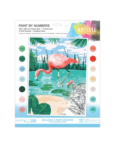 Malowanie po numerach Duży zestaw do malowania- Tropical Flamingo Flaming
