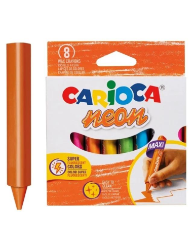 Kredki świecowe Carioca neon 8 kol. - wyprzedaż