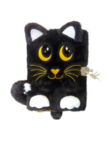 Pamiętnik z kłódką 3D włochacz A5 96k NIGHT CAT