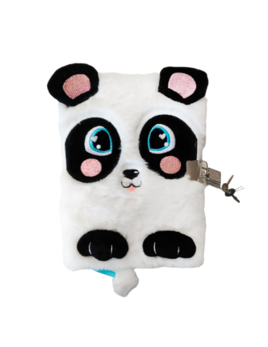 Pamiętnik z kłódką włochacz A5 96k HAPPY PANDA